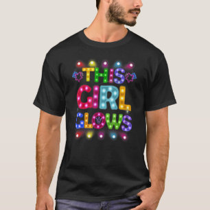 Camiseta Deslumbramiento Este Chica Brilla el Chica Fiesta