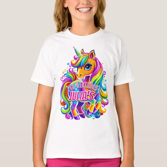 Camiseta Deslumbrante luto de unicornio arcoiris, regalo de (Anverso)