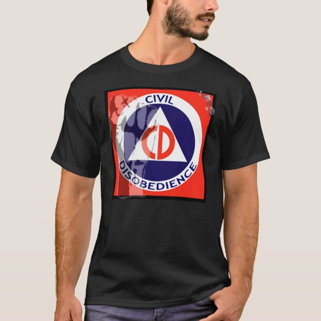 Camiseta DESOBEDIENCIA CIVIL - oscuridad (Anverso)
