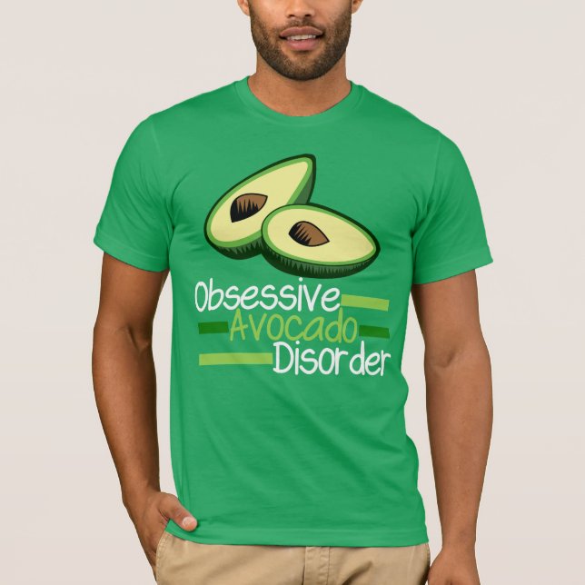 Camiseta Desorden obsesivo verde fresco del aguacate (Anverso)