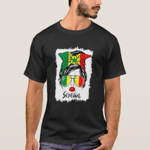 Camiseta Desordenada Bandera De Senegal Gana A Patriótico W