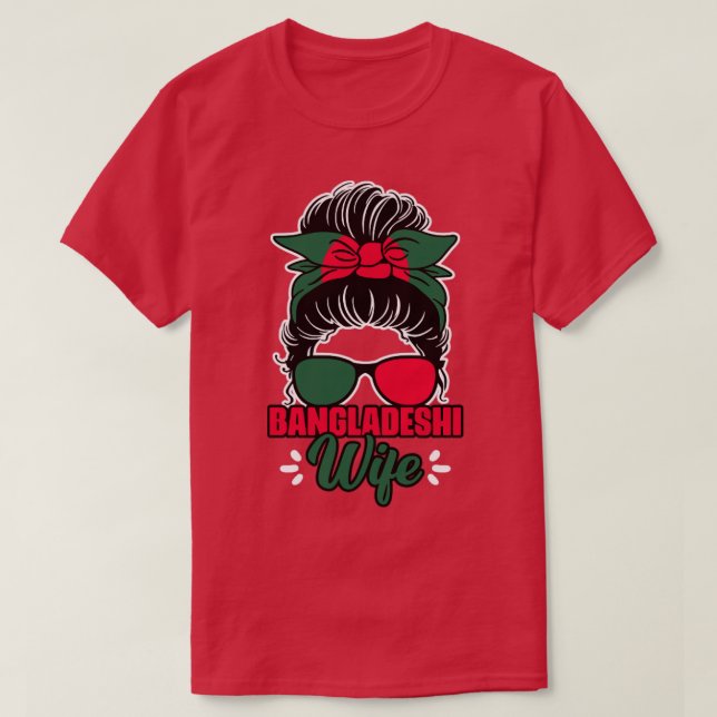 Camiseta Desordenada esposa bangladesí de un bollo por un b (Diseño del anverso)