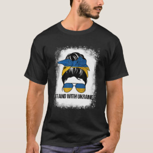 Camiseta Desordenada mujer de cabello parada con Ucrania li