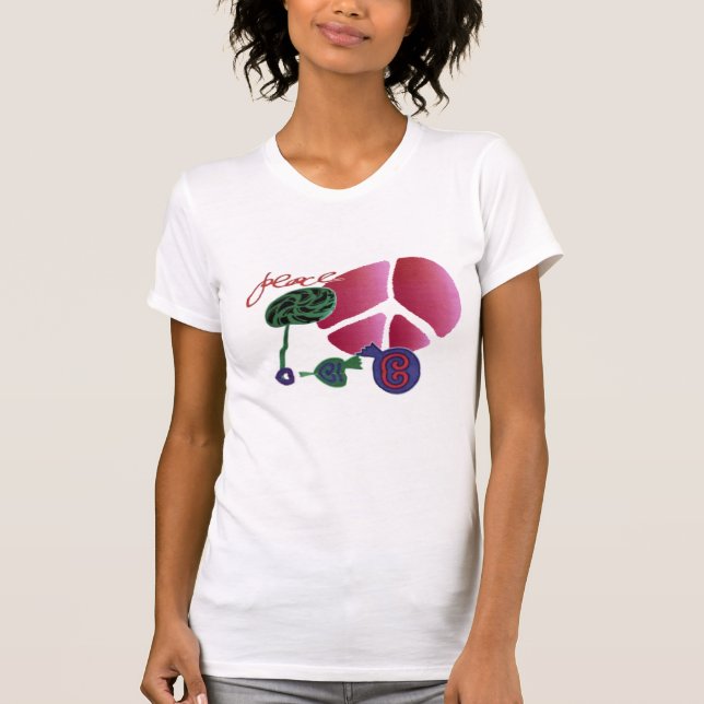Camiseta desordenada paz (Anverso)