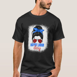 Camiseta Desordenado Bun American Flag Labour Day Hombres d
