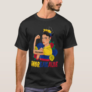 Camiseta Desordenado Bun Bandera Colombiana Para Mujeres Ch