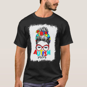 Camiseta Desordenado Bun Hair Autism Sister Puzzle Pieza Au