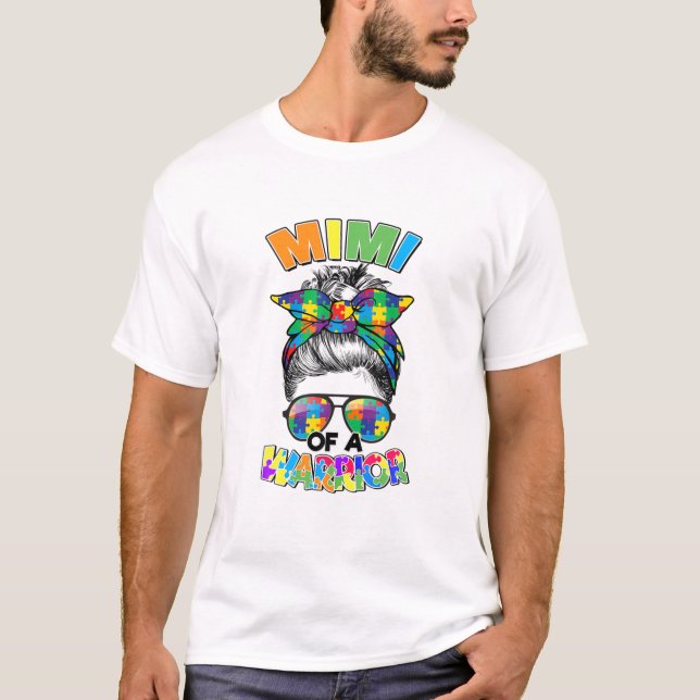 Camiseta Desordenado Bun Mimi De Autismo Guerrero Rompe El  (Anverso)