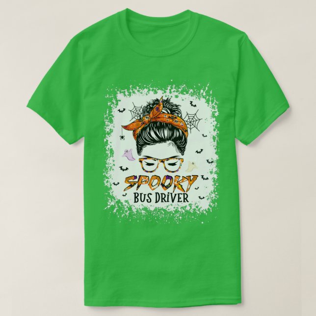 Camiseta Desordenado conductor de autobús de Bun Spooky bar (Diseño del anverso)