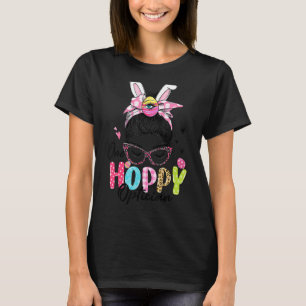 Camiseta Desordenado óptico Bun Hair Bunny Ear Easter