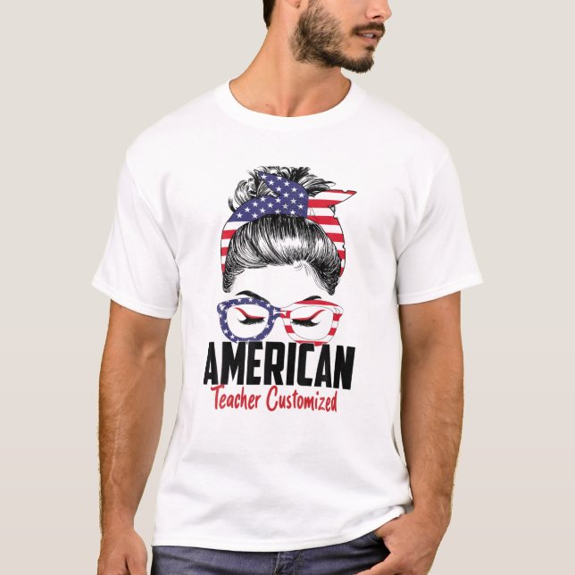 Camiseta Desordenado Profesor Americano Personalizado 4 De  (Anverso)