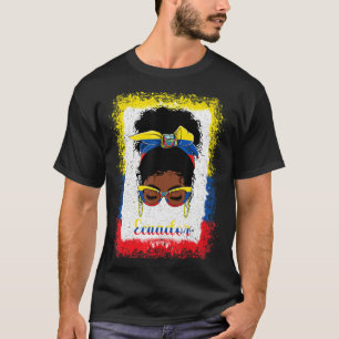 Camiseta Desordenado un ecuatoriano Bandera de Ecuador: Muj