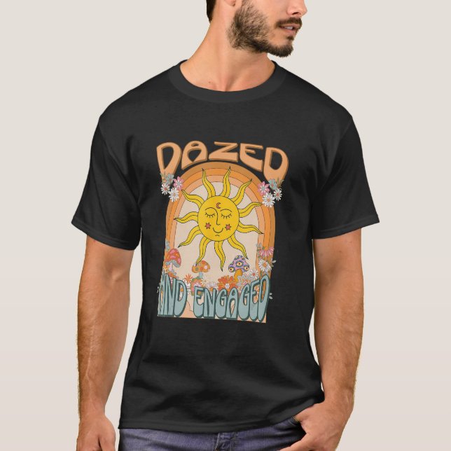 Camiseta Desorientada y comprometida Fiesta de soltera Flor (Anverso)