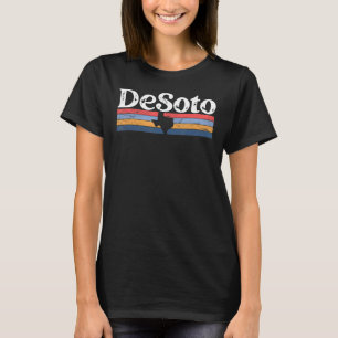 Camiseta DeSoto Texas TX estribos retro vintage state 70s c