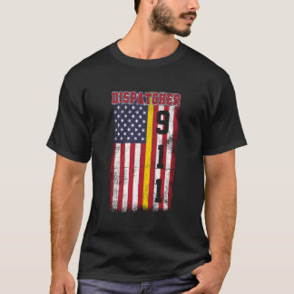 Camiseta Despachador con la bandera estadounidense