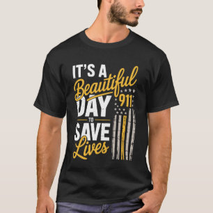 Camiseta Despachador de emergencias 911 salva vidas equipo