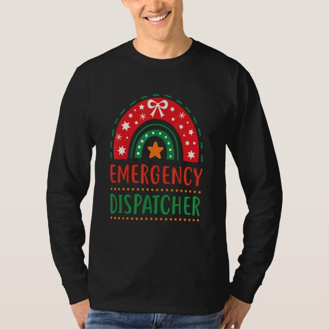 Camiseta Despachador de emergencias Navidad Boho Arcoíris 9 (Anverso)