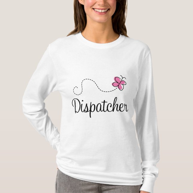 Camiseta Despachador rosado lindo (Anverso)