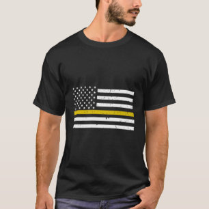 Camiseta Despacho de 911 policías con delgada línea de oro