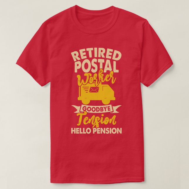 Camiseta Despedida a trabajador postal retirado de la tensi (Diseño del anverso)