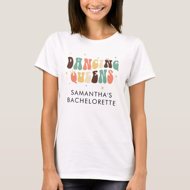 Camiseta Despedida de Soltera Bailarinas Retro Personalizad (Anverso)