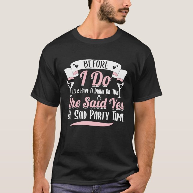 Camiseta Despedida de soltera Boda Casada Soltero Novia a p (Anverso)