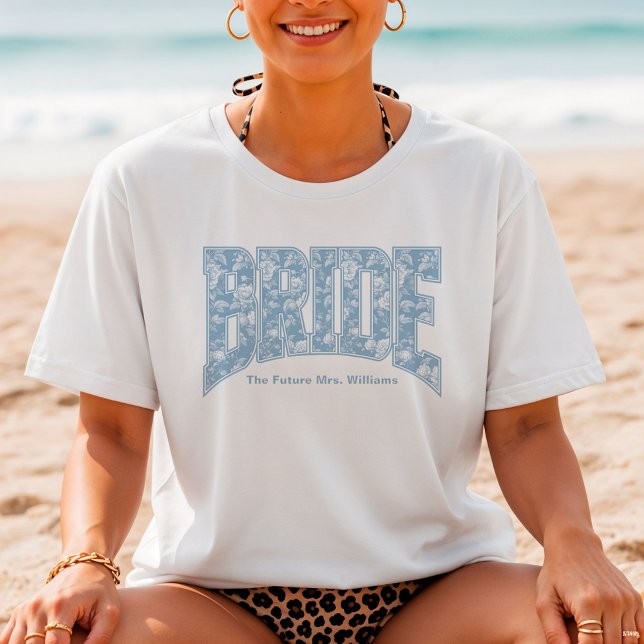 Camiseta Despedida de Soltera BRIDE Fiesta de Compromiso Ba (Personalize with names, dates, locations or events)