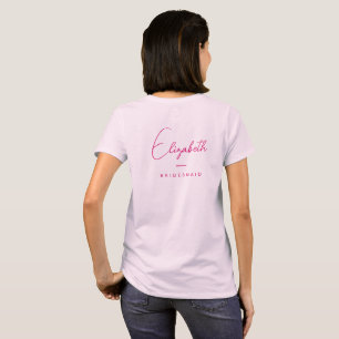 Camiseta Despedida de Soltera de Damas de Honor Doble Cara