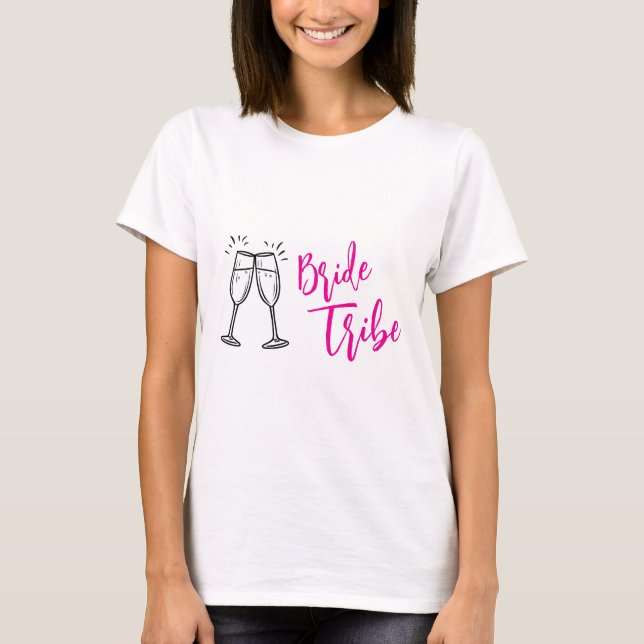 Camiseta Despedida de soltera de la tribu de la novia  (Anverso)