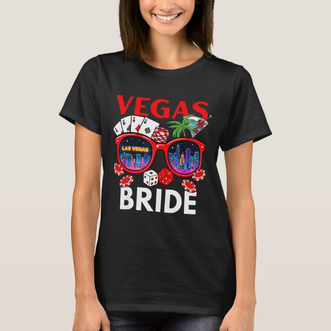 Camiseta Despedida de soltera de Vegas Wedding Bride-Squad  (Anverso)