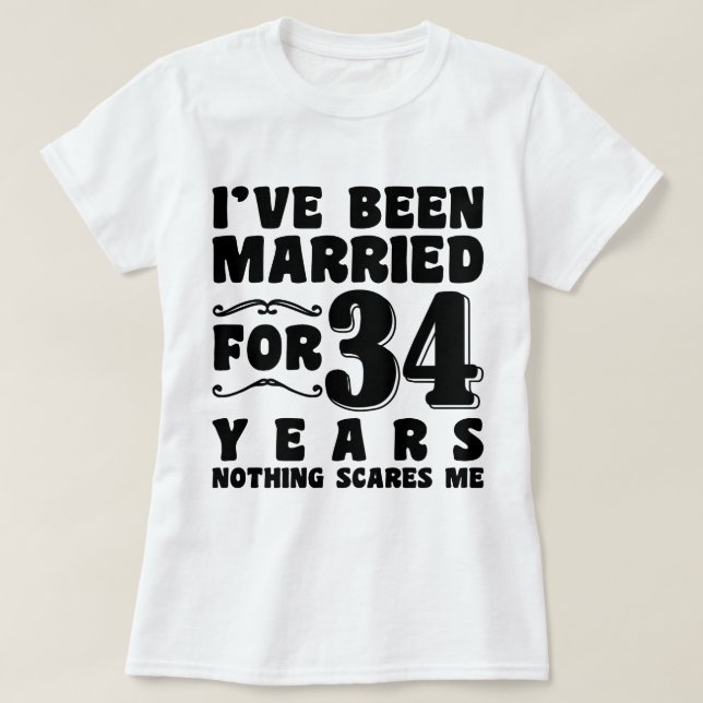 Camiseta Despedida de soltera después de 34 años de matrimo (Diseño del anverso)