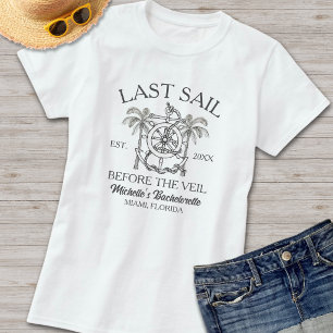 Camiseta Despedida de Soltera en Arte de Línea Náutica en B