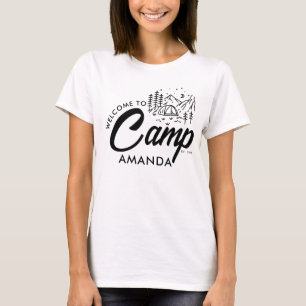Camiseta Despedida de soltera en campamento de montaña pers