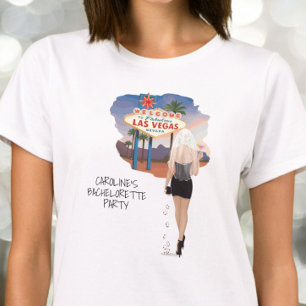 Camiseta Despedida de soltera en Las Vegas Novia Rubia