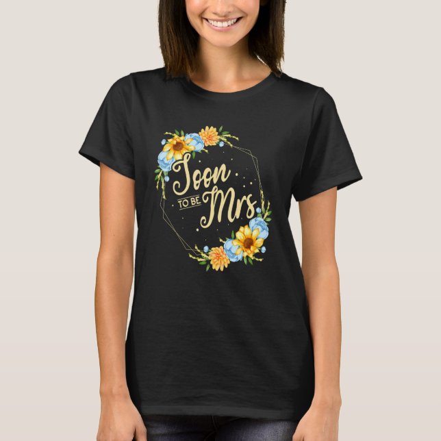 Camiseta Despedida de soltera floral de boda de matrimonio  (Anverso)