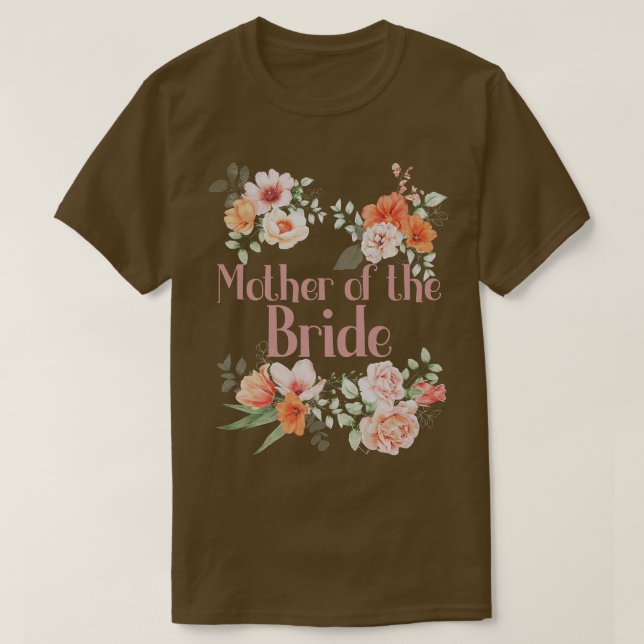 Camiseta Despedida de soltera flores ducha nupcial Madre de (Diseño del anverso)