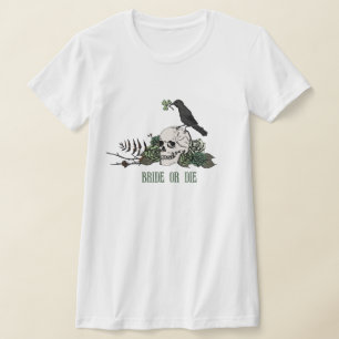 Camiseta Despedida de soltera irlandesa floral calavera Bri
