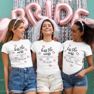Camiseta Despedida de Soltera Kiss The Miss Goodbye