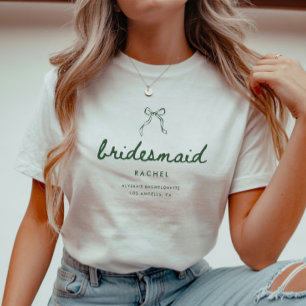 Camiseta Despedida de Soltera Minimalista Coquette con Nomb