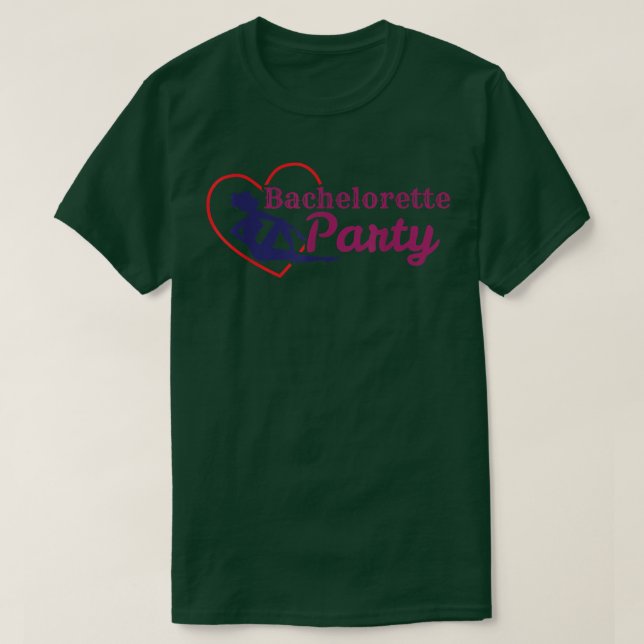 Camiseta Despedida de soltera mujeres dentro de un corazón  (Diseño del anverso)