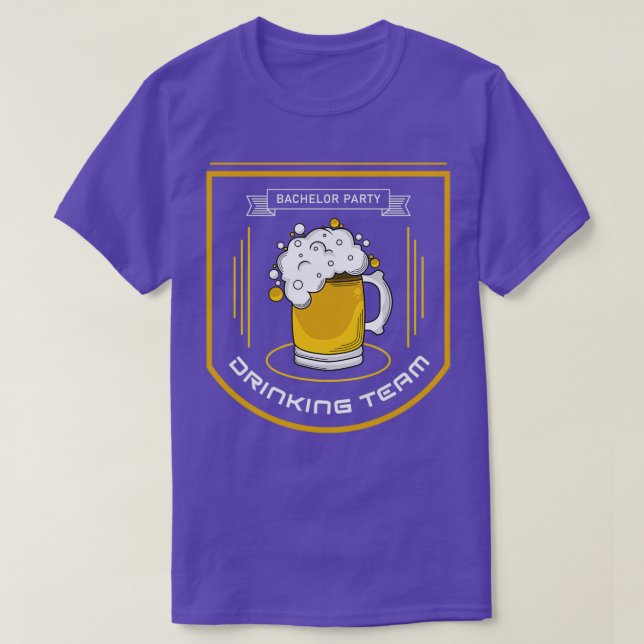 Camiseta Despedida de soltero con vaso de cerveza (Diseño del anverso)
