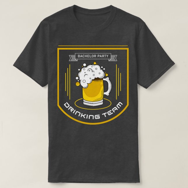 Camiseta Despedida de soltero con vaso de cerveza (Diseño del anverso)