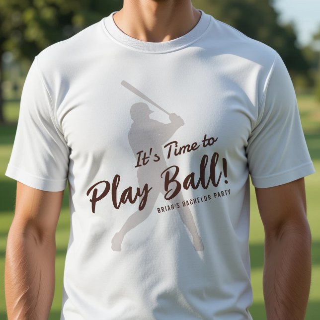 Camiseta Despedida de Soltero de Béisbol Es Hora de Jugar (Subido por el creador)
