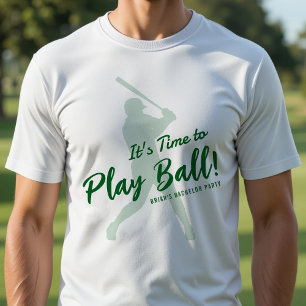 Camiseta Despedida de Soltero de Béisbol Es Hora de Jugar