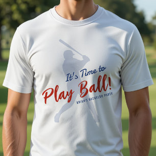 Camiseta Despedida de Soltero de Béisbol Es Hora de Jugar