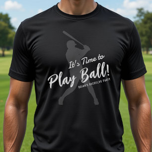Camiseta Despedida de Soltero de Béisbol Es Hora de Jugar