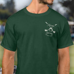 Camiseta Despedida de Soltero de Golf Divertida Último Swin<br><div class="desc">¡Entre a la fiesta! Esta camiseta de soltero personalizada con diseño donde estaría el bolsillo es divertida,  elegante y perfecta para los padrinos en un fin de semana de golf.</div>