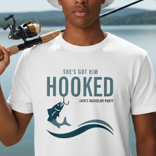 Camiseta Despedida de Soltero de Pesca Divertida Ella Lo Ti