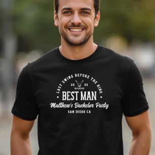 Camiseta Despedida de Soltero Divertida Último Swing Golf P