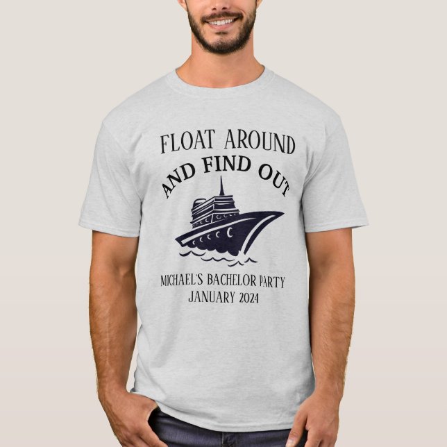 Camiseta Despedida de soltero flotar y averiguar (Anverso)